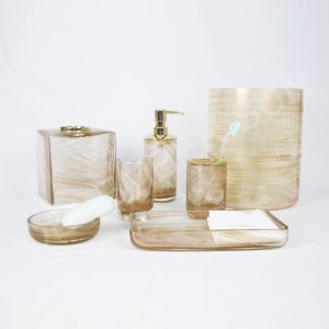 Näkövaikutus Frost Glass kylpyhuoneen tarvikkeet asetetaan