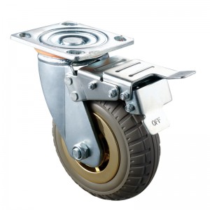 Heavy Duty - kromipinnoitettu kotelo brown2 TPE -pyörällä