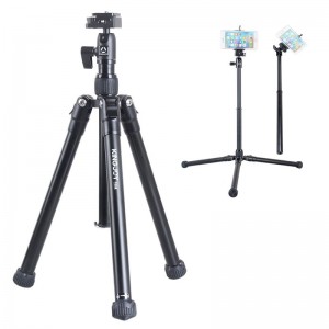 Kingjoy P056 alumiini-CNC-työstettävä taitettava kameravalokuva Tripod Kit -sarja selfie-kuvausta varten