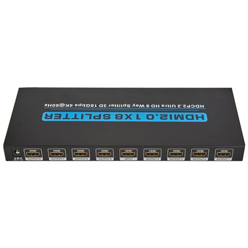 V2.0 HDMI 1x8 Splitter -tuki 3D Ultra HD 4Kx2K @ 60Hz HDCP2.2