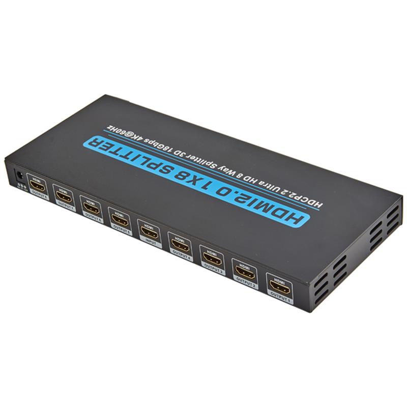 V2.0 HDMI 1x8 Splitter -tuki 3D Ultra HD 4Kx2K @ 60Hz HDCP2.2