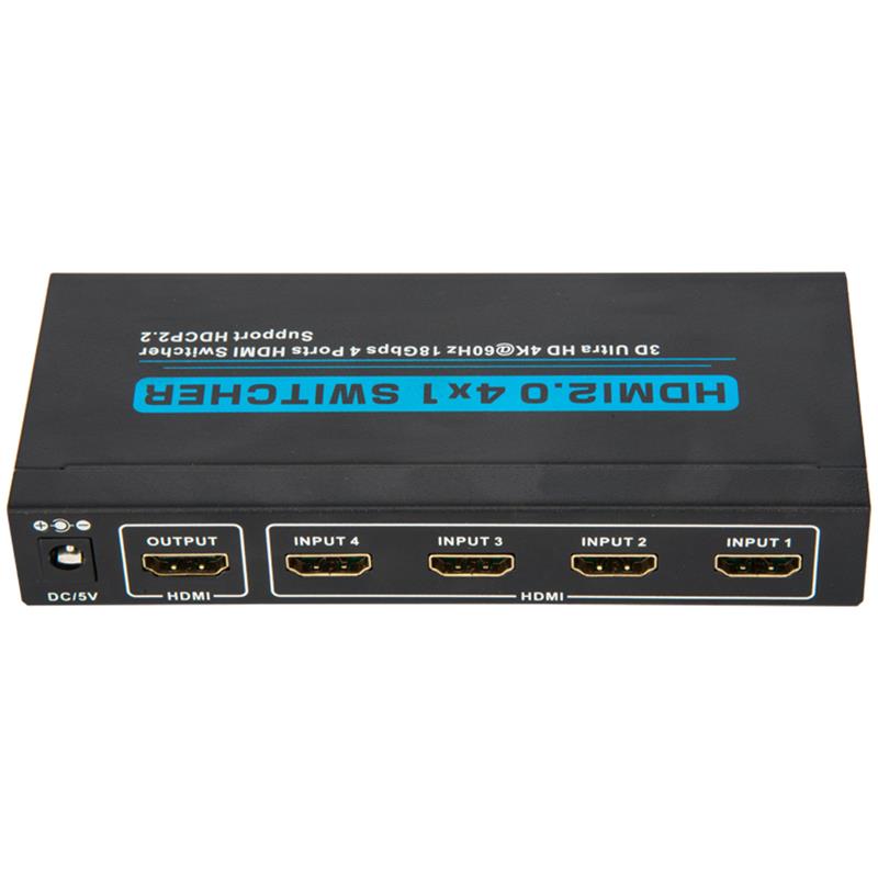 V2.0 HDMI 4x1 -kytkin tukee 3D Ultra HD 4Kx2K @ 60Hz HDCP2.2