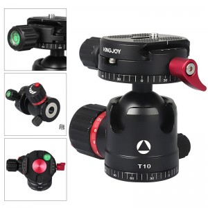 Kingjoy T10 matalaprofiilinen pallopää panoraamisella pikakiinnityslevyllä