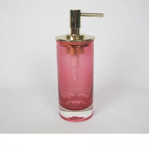 Pyöreät kaiverrusraidat värillisellä hajalasilla varustetuissa kylpyhuone tarvikkeissa