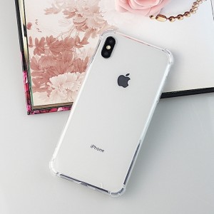 iPhone X \/ iPhone XS TPU + PC -läpinäkyvä ja iskunkestävä matkapuhelinlaukku