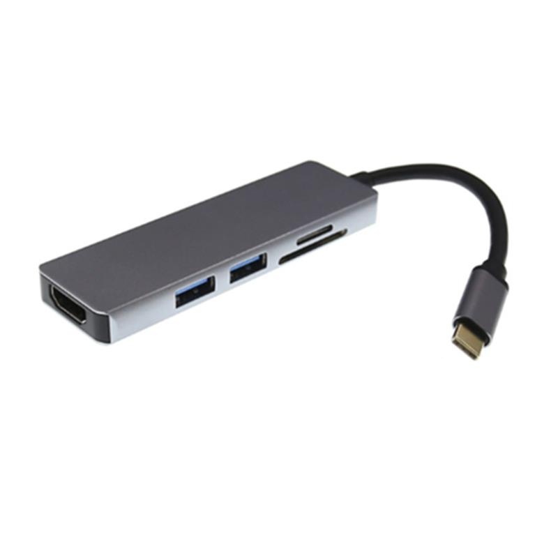 C-tyypin USB - HDMI + 2 x USB 3.0 + SD -kortinlukijanapa