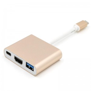 C-tyypin USB: n USB HDMI + + USB 3.0 + Type C -keskittimen adapteri