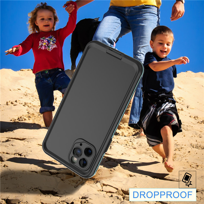 Vedenpitävä matkapuhelimen lisävaruste vedenkestävä pussi puhelimen upotettavaan koteloon iphone 11 pro (sininen), yksivärinen takakansi