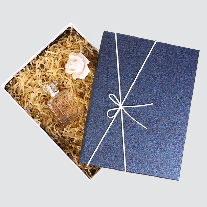 Yksinkertainen tyyli vaatekotelon koon korkki koristeellinen solmion lahjapakkaus