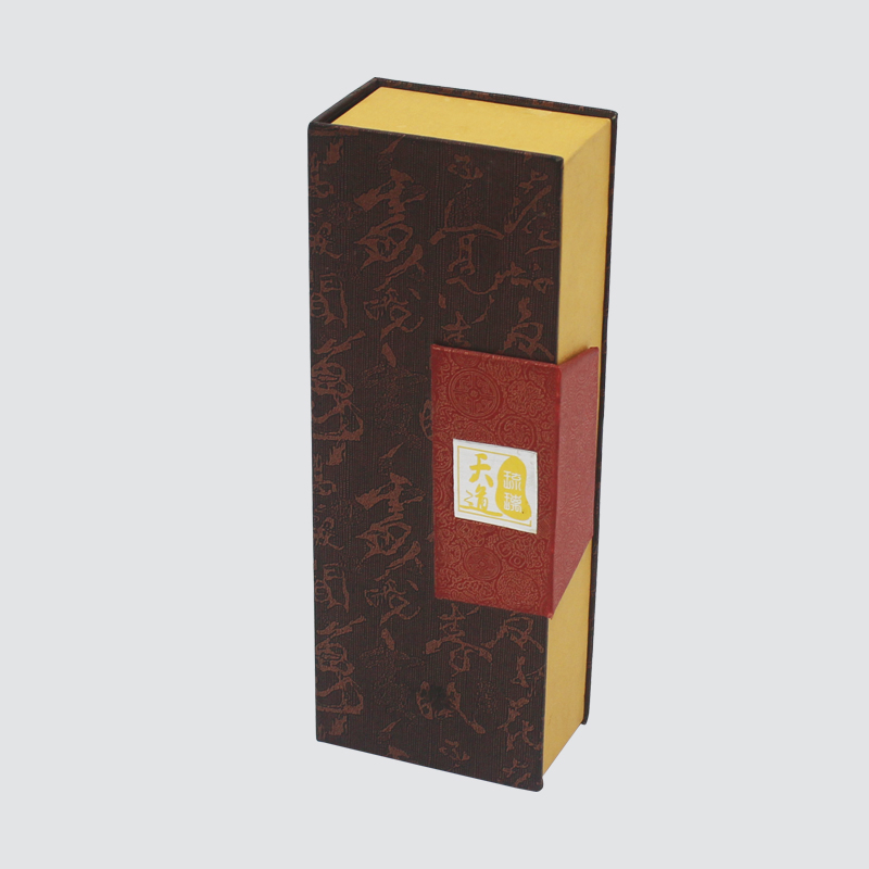 Klassinen perinteinen käsinkirjoitettu kohokuvioitu magneettikannen lahjarasia