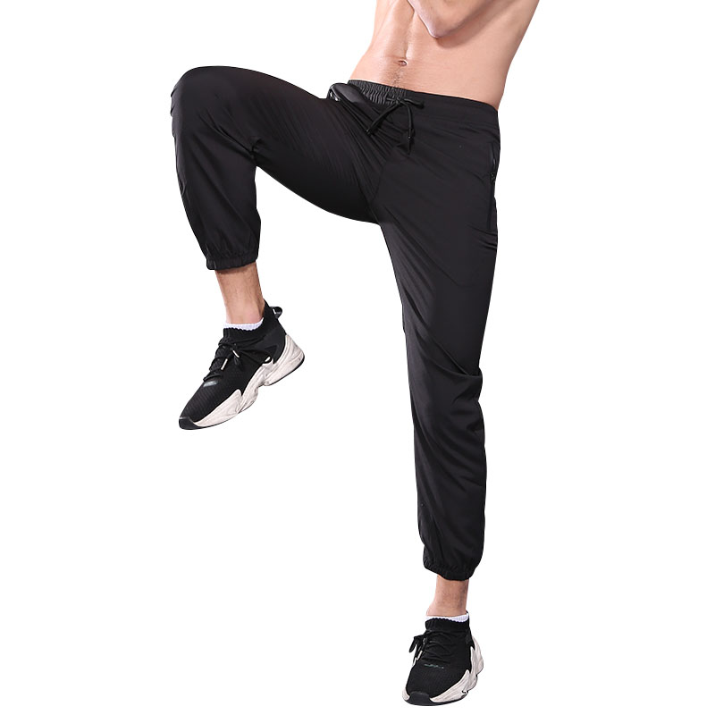 FDMM023- Men\\\ s Light Joggers Pants Zipper Pockets Gym