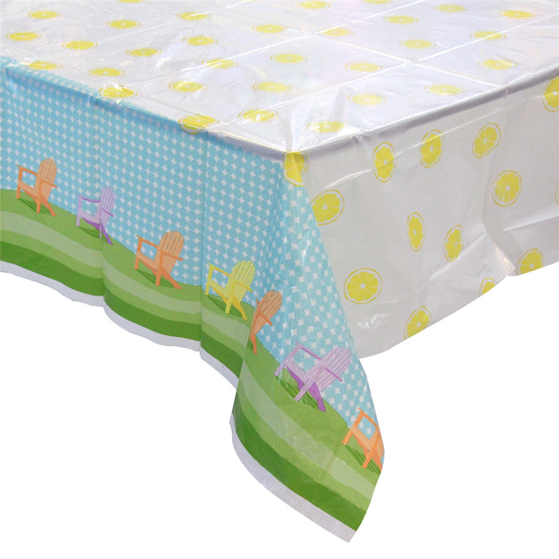 Summer Time Clear Painettu Tablecloth PVC Tablecover