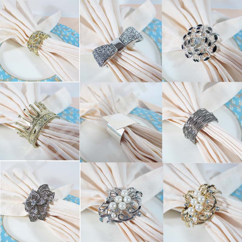 Houkutteleva ja kestävä valikoima metallisia lautasliinarenkaita