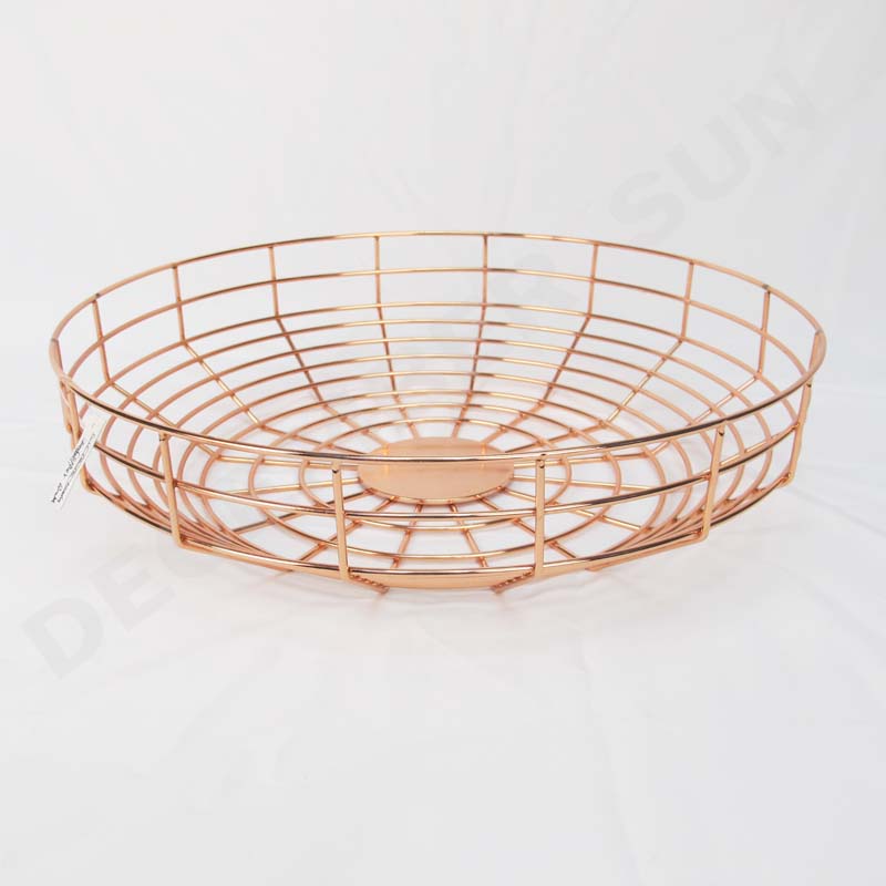 Pyöreä hedelmämetalli kori