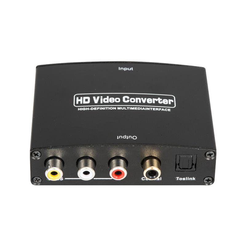 HDMI TO AV + Digitaalinen äänimuunnin Auto Scaler 1080P