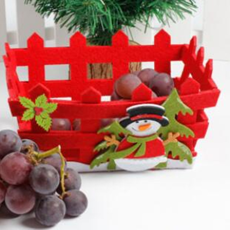 Eco Friendly Decorative Gift Basket Xmas Felt Basket