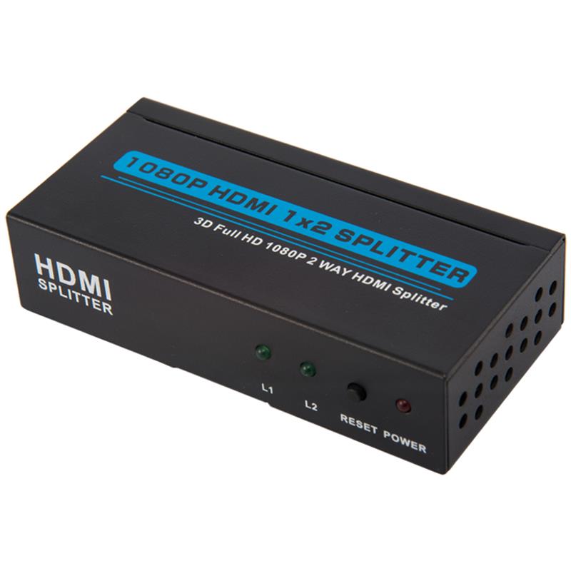 Kaksi porttia HDMI 1x2 -jakaja tukee 3D Full HD 1080P: tä