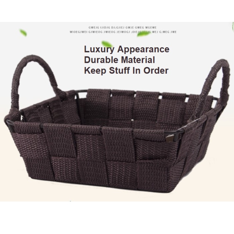 Käsintehty kudottu polypropeenikangaskori-