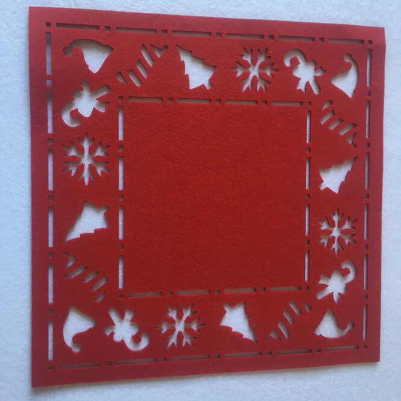KUUMA MYYNTI Laserleikattu kukkahuopainen paikkamatto Keittiön ruokapöydässä käytettävät matot tyyny punainen