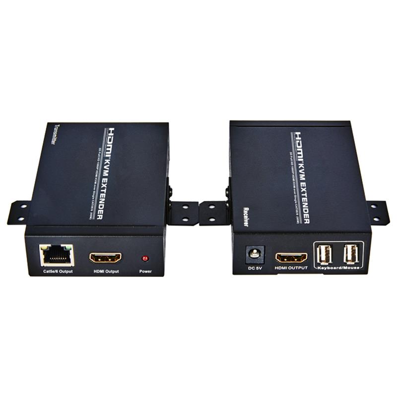 HDMI KVM -laajennus 60m yli yhden cat5e / 6: n. Tukee Full HD 1080P: tä