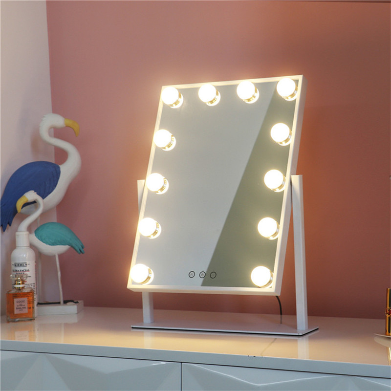 Pöytä 360-asteinen Rotaatio Elected Bulbs Bedroom beled tury girl Hollywood meikki peili