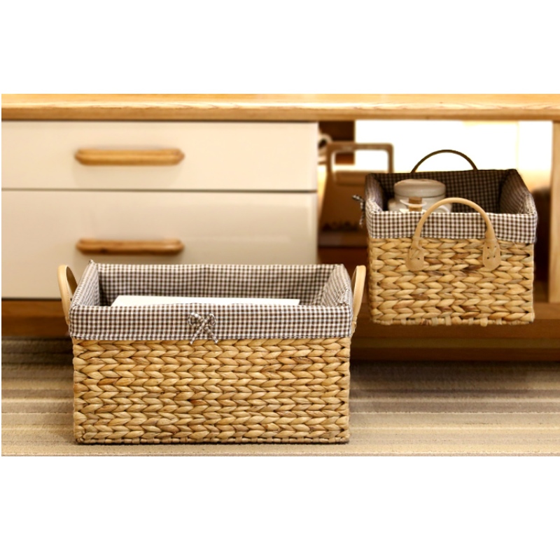 Kodinsisustus Suorakulmio kudottu säilytyskori