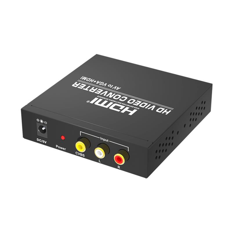 AV-VGA + HDMI -muuntimen yläsovitin 720P / 1080P