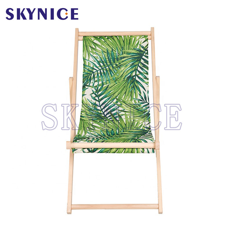 Seaside Fabric Wooden Fodding Beach Chair