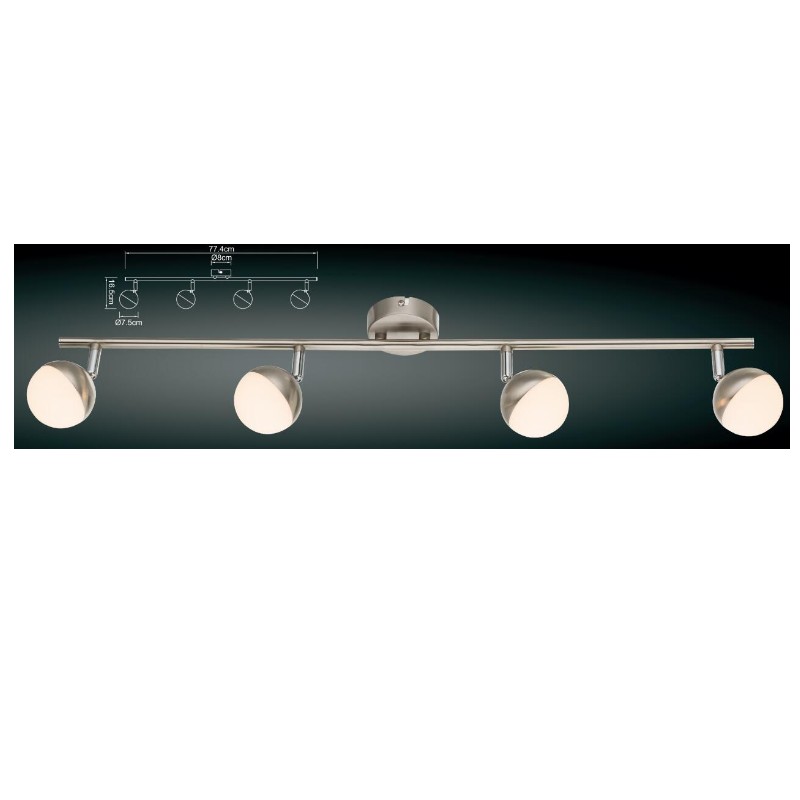 Korkeajännitteinen LED-pistevalaisin-4, puolipallo-muovisuojuksella