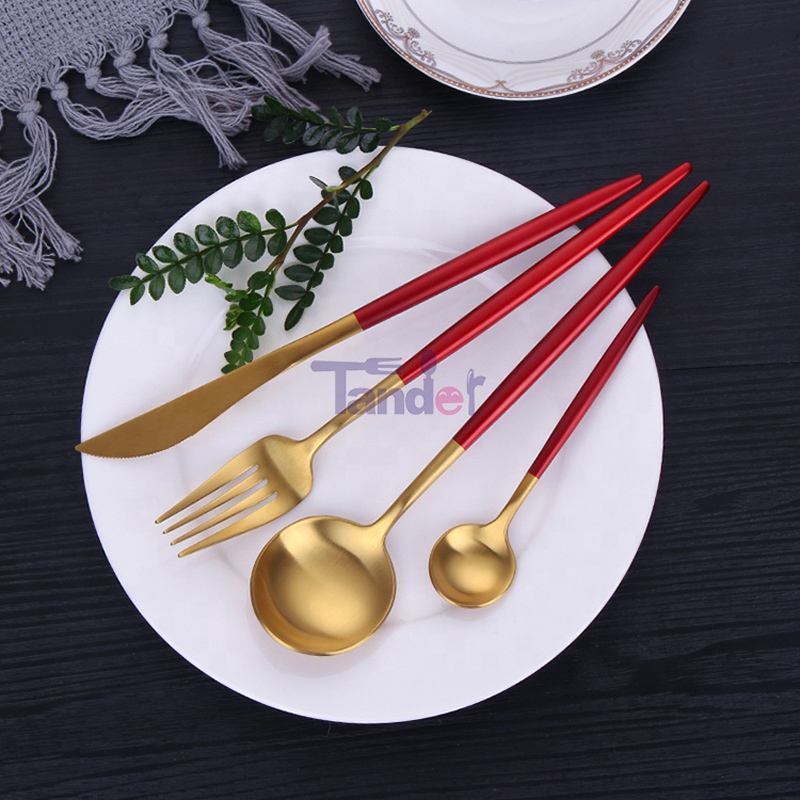 Stainless Steel Cuttery Dishware Safe Tableware Garnish Products Cutlery Set