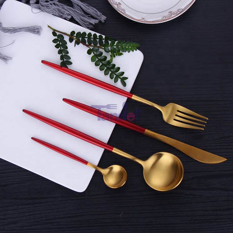 Stainless Steel Cuttery Dishware Safe Tableware Garnish Products Cutlery Set