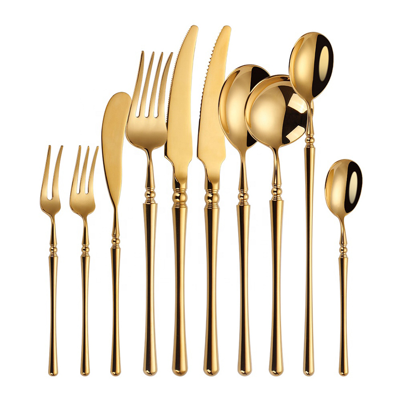 Elegantti Bulk Gold Flatware Stainless Steel Cuttery Set Spoons Forks and Knives for Events