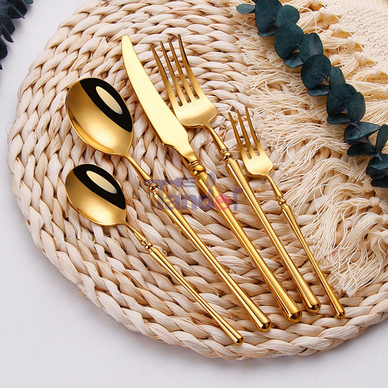 Elegantti Bulk Gold Flatware Stainless Steel Cuttery Set Spoons Forks and Knives for Events