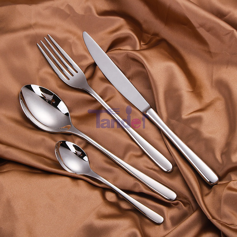 Moderni Silver Stainless Steel High Quality Silverware Reuble Cuttery Wedding Flatware Set