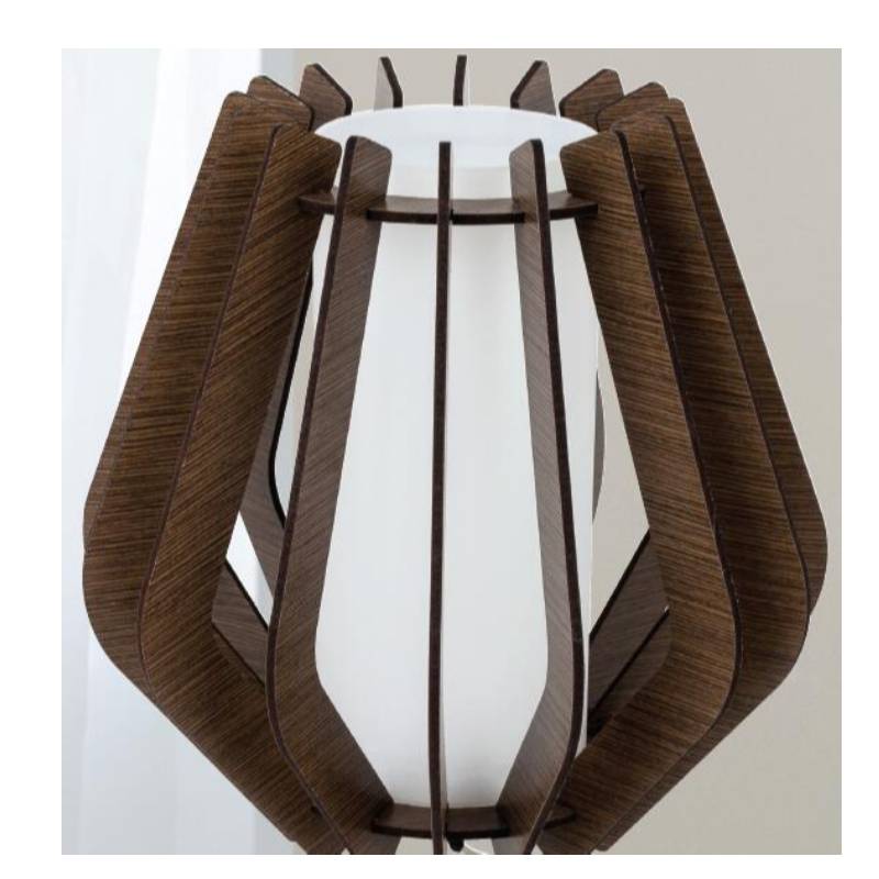 Tummanruskea puuvalaisin lasisävyllä