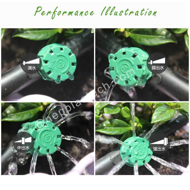 automaattinen tippujen kasteluemitterijärjestelmä, säädettävä kasteluintegrointi