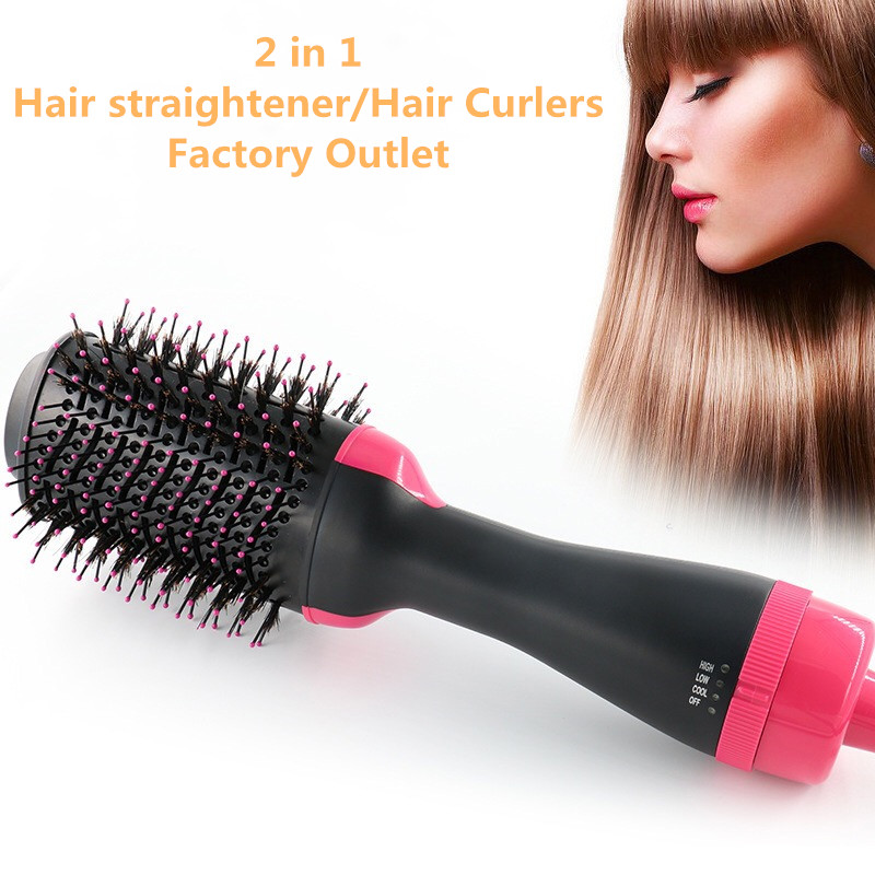 Kuumailmaharja hiustenkuivaaja ja Volumizer 4-IN-1 Salon Negative lon Styling Hair Dryer Brush keraaminen sähköpuhalluskuivain