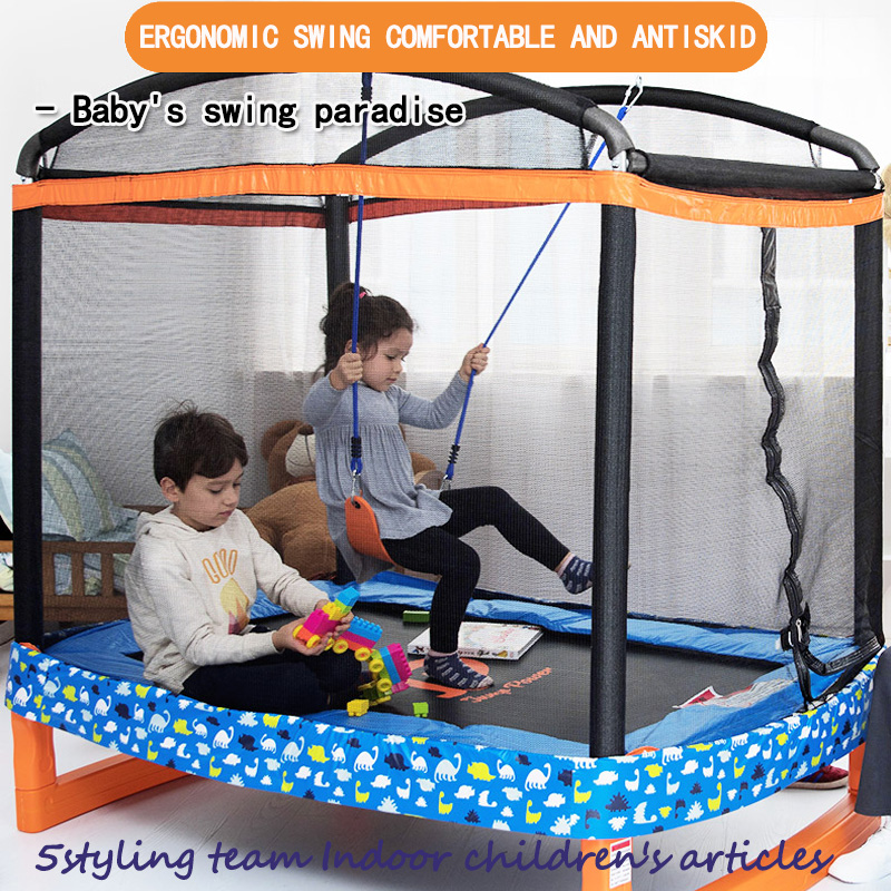 Amerikkalainen swing-trampoliini lasten kodin lasten trampoliini suojaverkolla