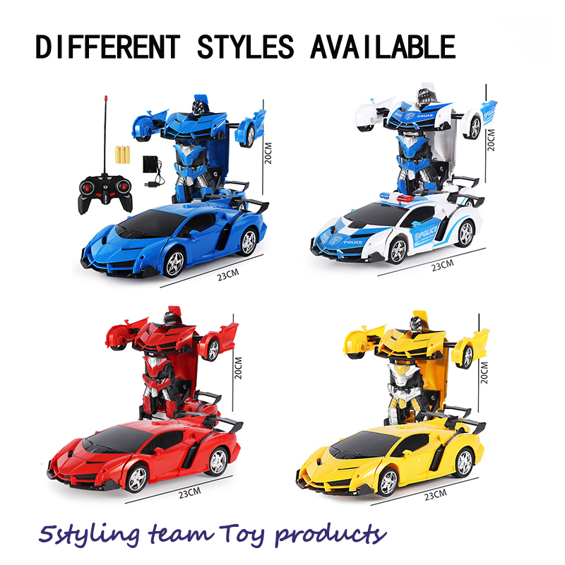 Xuezhishanin sähköohjattava kaukosäädin 1:18 yksi nappi kaukosäädin muodonmuutos autorobotti simulointi malli autopussin lataaminen