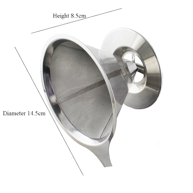 Stainless Steel Drip Reuble Pour over Stand Mesh Coffee Filter
