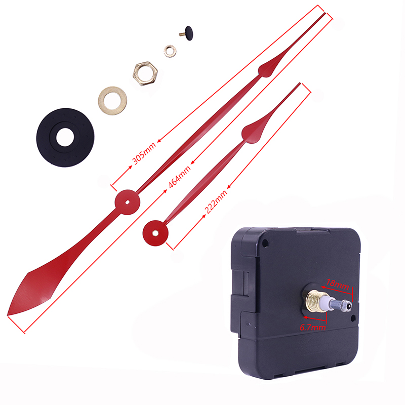 tukku 15mm suuri vääntömomentti I akselin seinäkellon liike kellokädellä