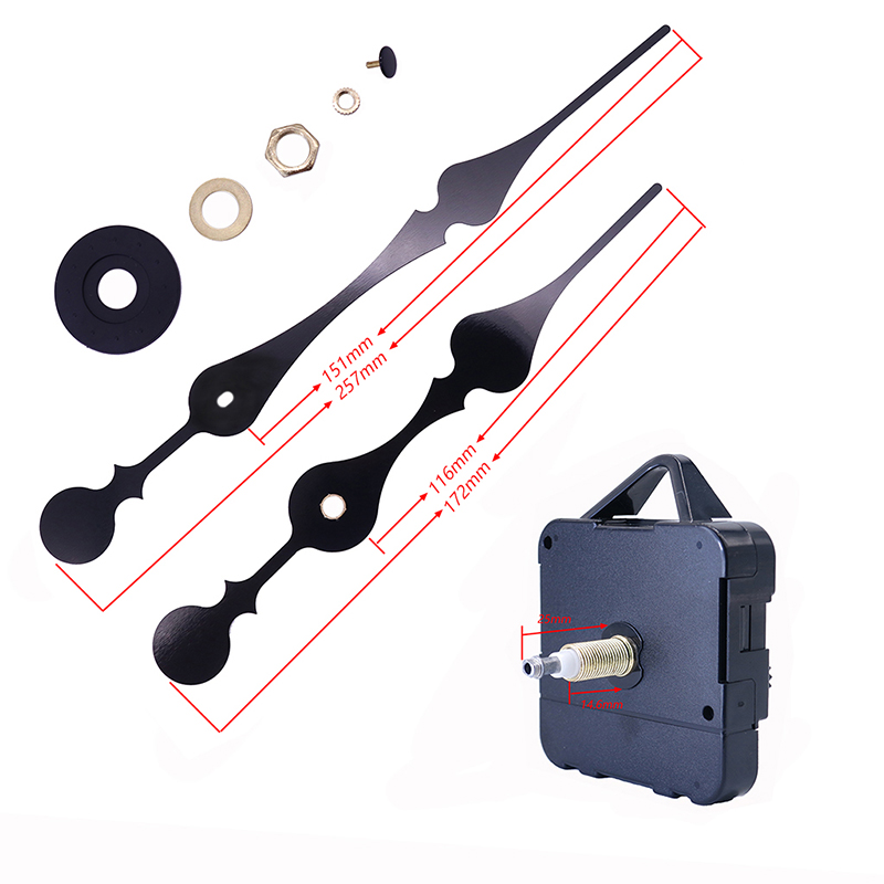 HR1688 23mm suuri vääntömomentti I akselin seinäkellojen liike ja kellokädet