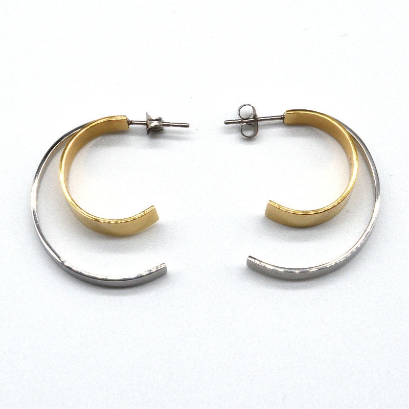 Ruostumaton teräs C-tyypin Earring rfbear0165