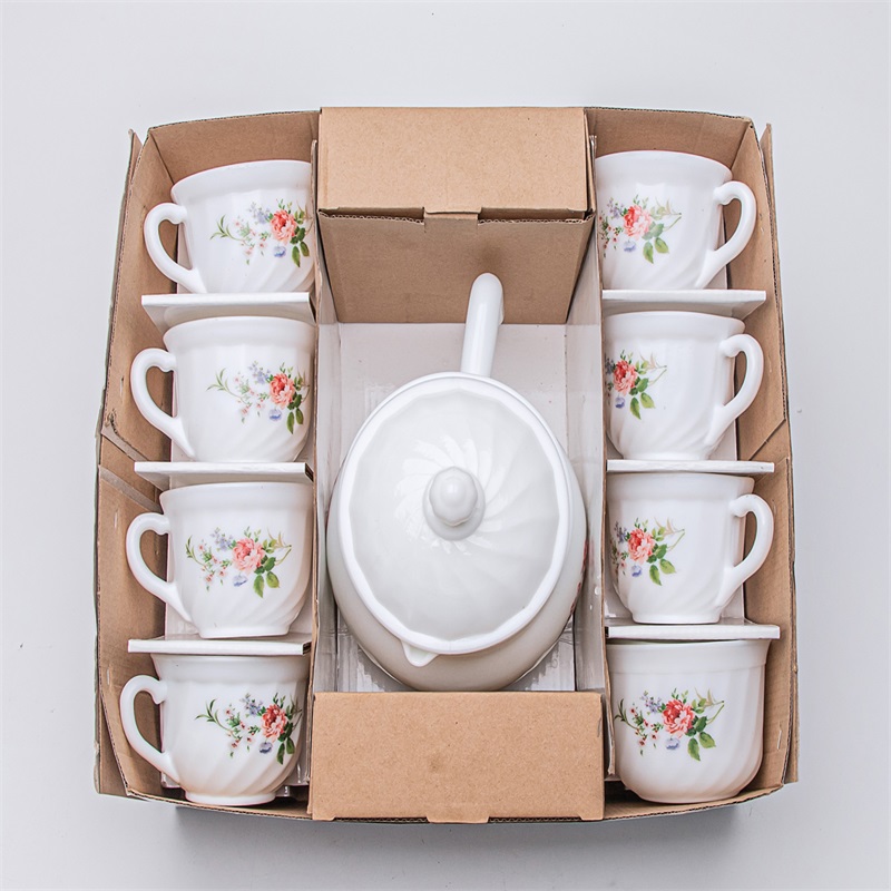 opaali lasi- lasiastia- ateriasarja - Round Coffee Set