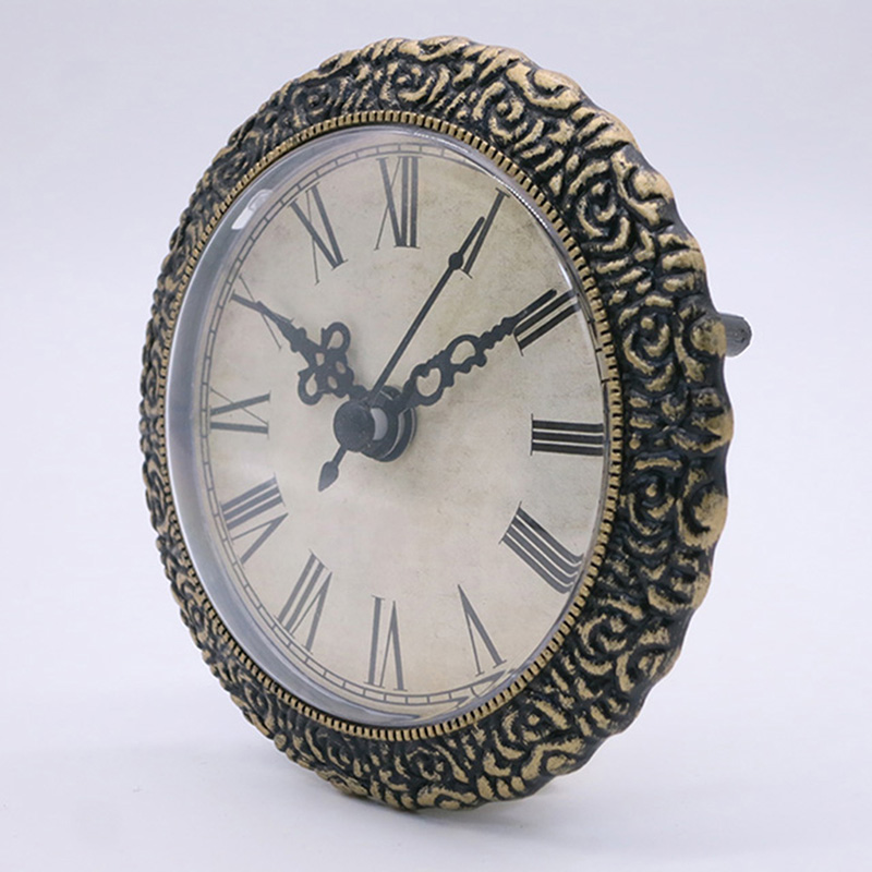 Antiikkinen musta seinäkello Lisää 95MM- halkaisijalla