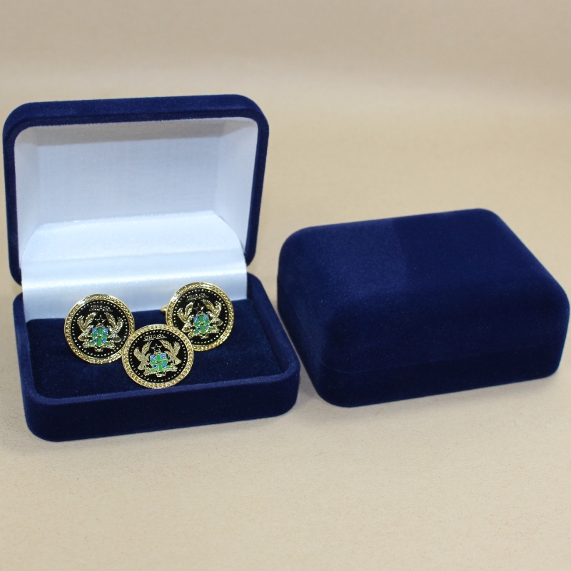 Erä D-45S pyöreä muoto Velvet Box parille kalvosinnapille, 60mm solmioklippi pituudelta tai useita merkkejä, kolikoita, mitaleja jne. mm.75*95*32mm, painot noin 65g