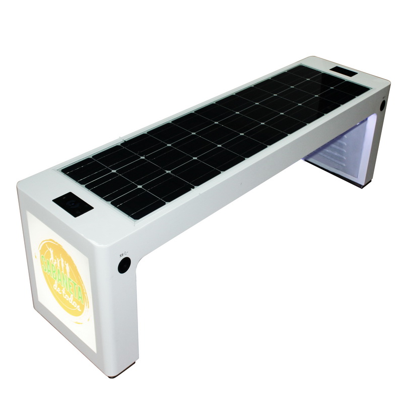 Parhaiden design White Color Solar Power Mobile Charing WiFi Hotpot Smart Garden Bench