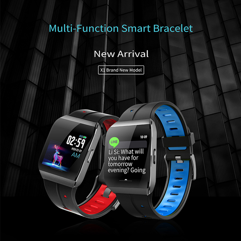 Smart watch Multi-fuction Smart Bracelet X1 (JYDA127) Smart sport watch watch detection of unin Tase IP68 vedenkestävä