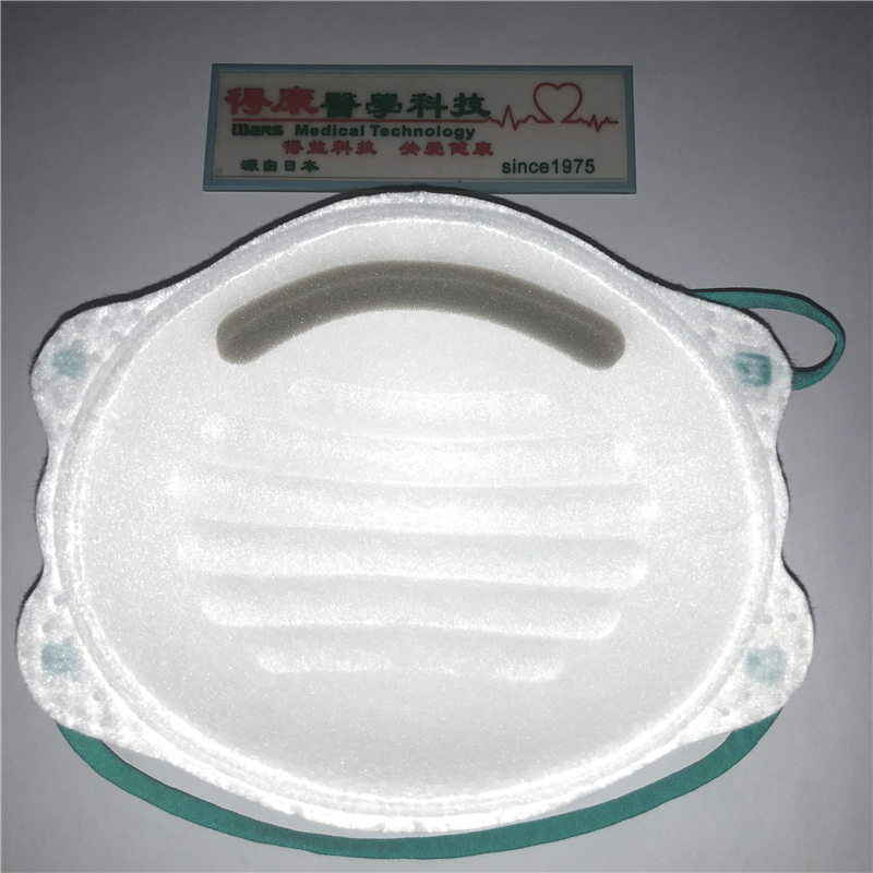 Kertakäyttöinen kuitukangasmuotoinen N95-puolinaamari omaan käyttöön