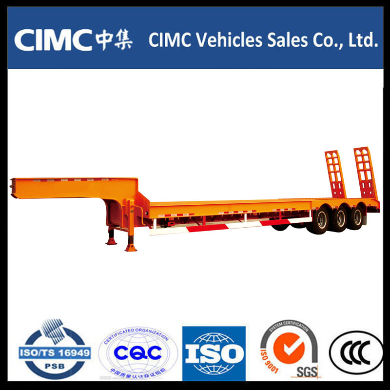 CIMC 3-akselinen 70 tonnin matala sänkyperävaunu